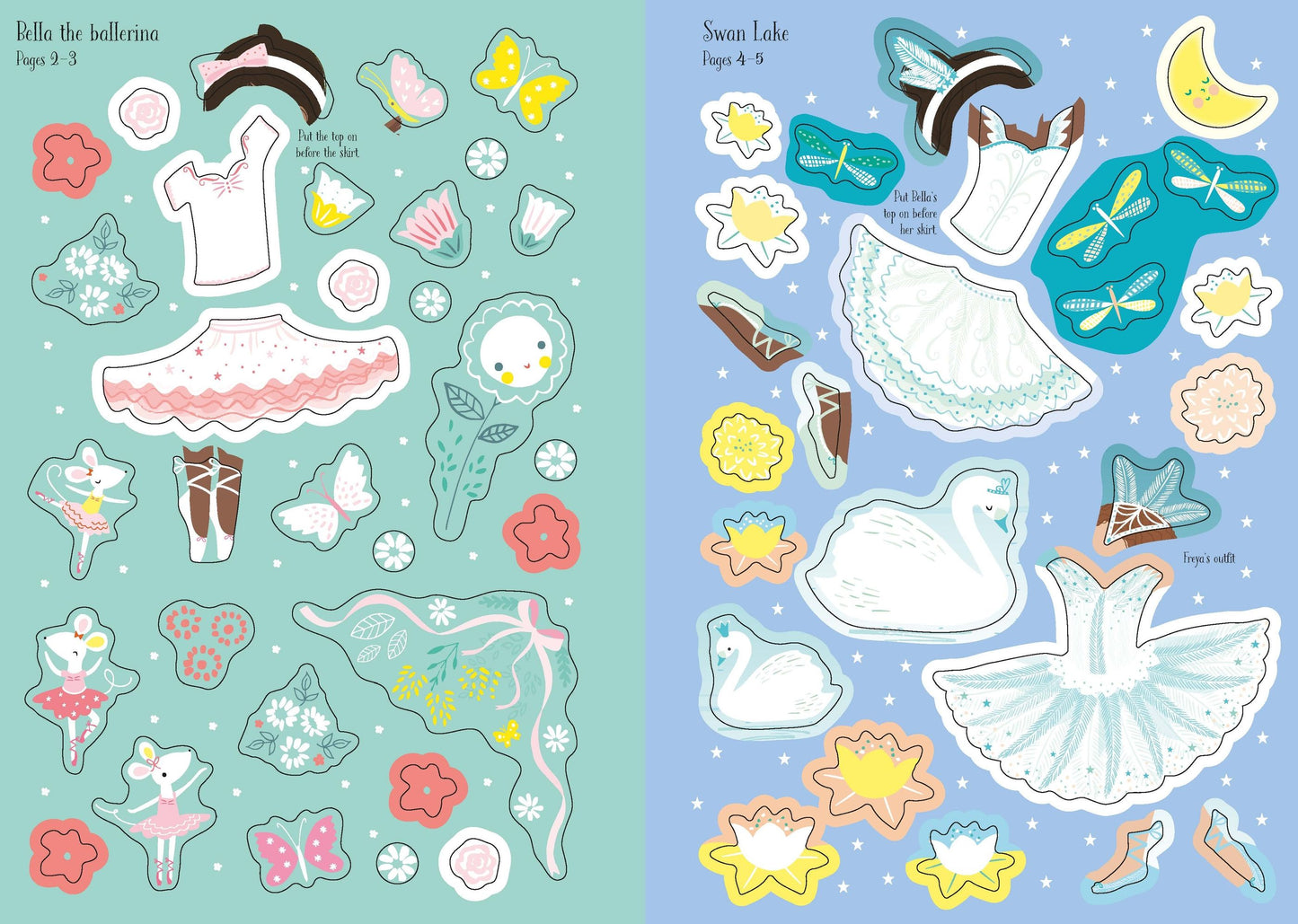 Carte stickere - Little Sticker Dolly Dressing  Ballerina, Usborne