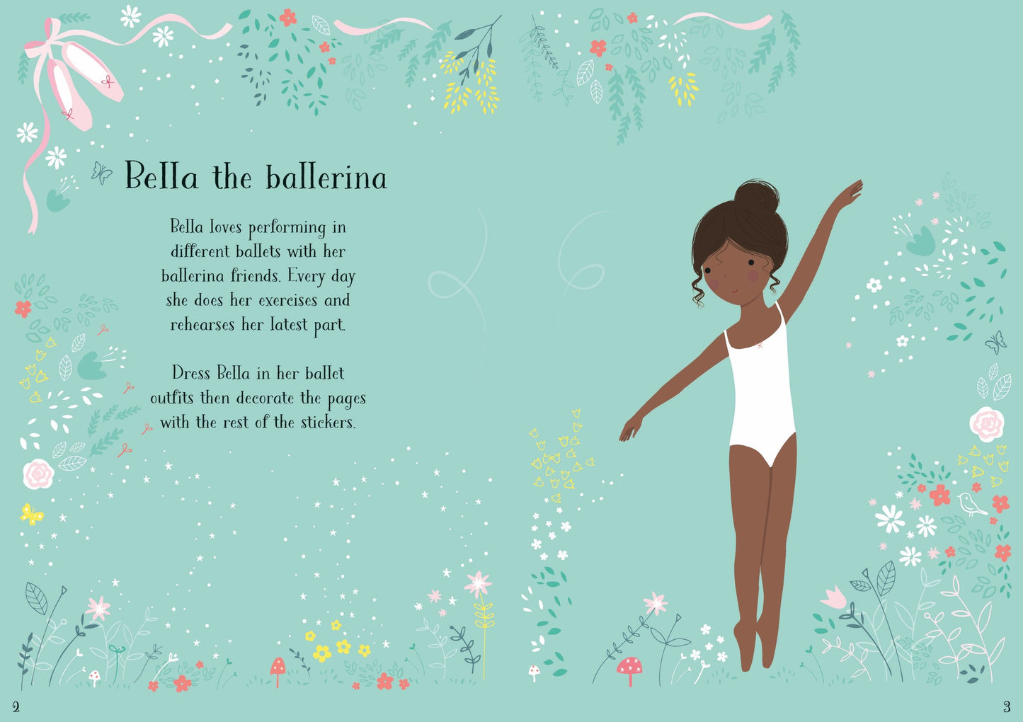 Carte stickere - Little Sticker Dolly Dressing  Ballerina, Usborne