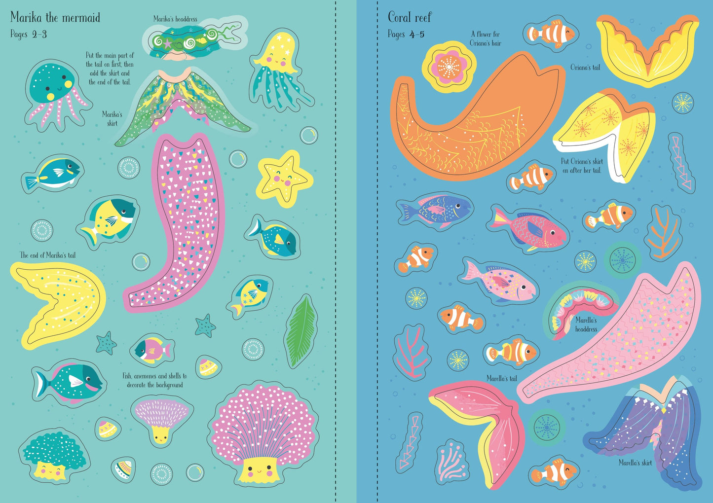 Carte stickere - Little Sticker Dolly Dressing Mermaid, Usborne