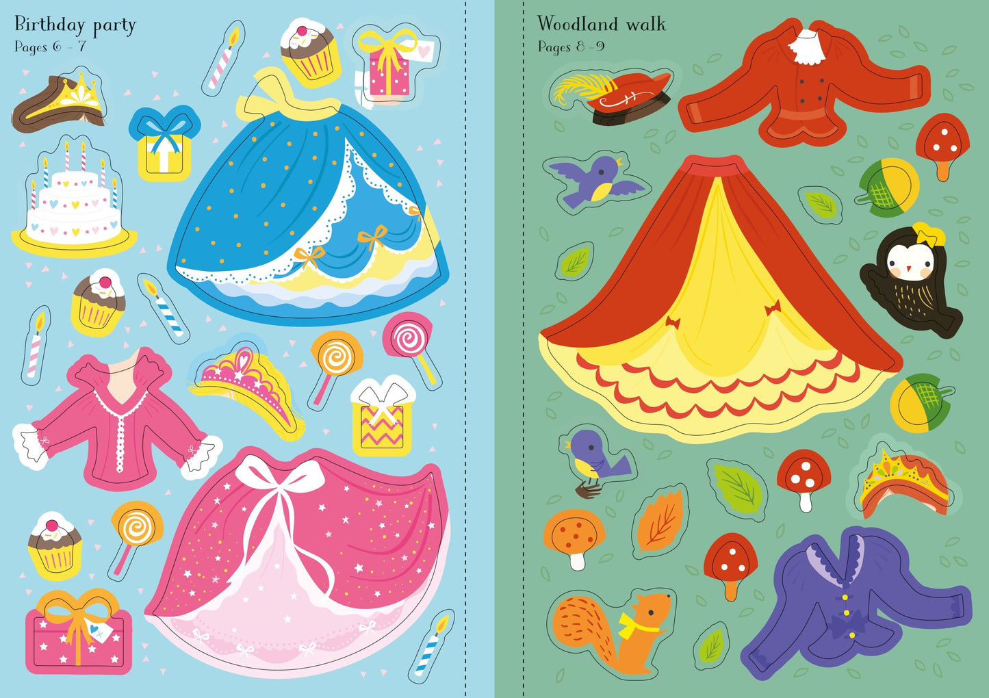 Carte stickere - Little Sticker Dolly Dressing  Princess, Usborne