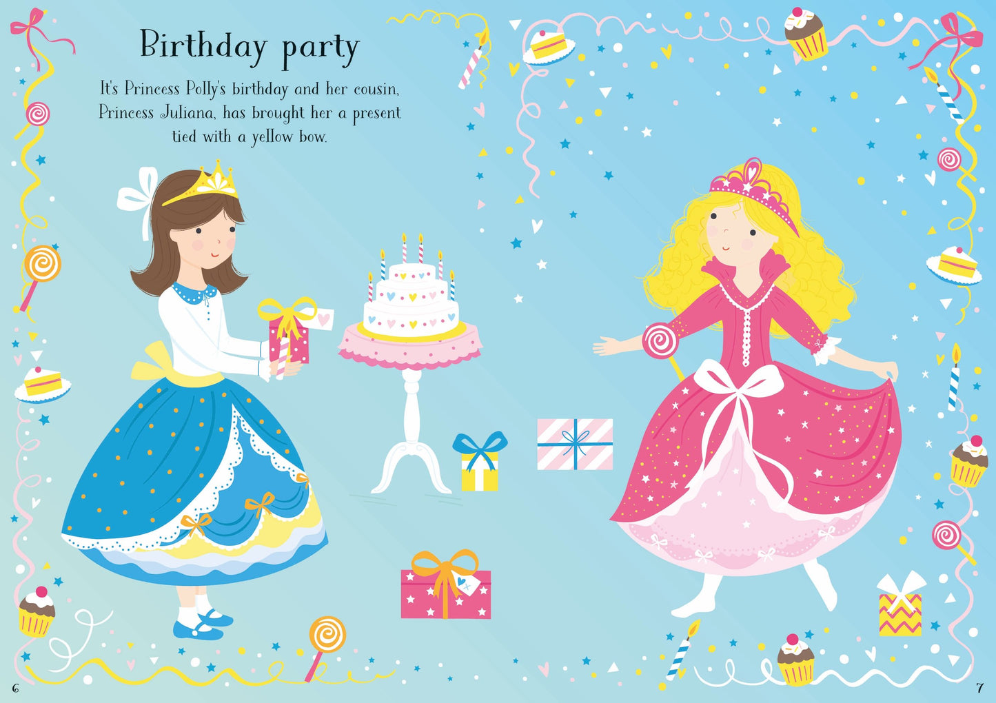 Carte stickere - Little Sticker Dolly Dressing  Princess, Usborne