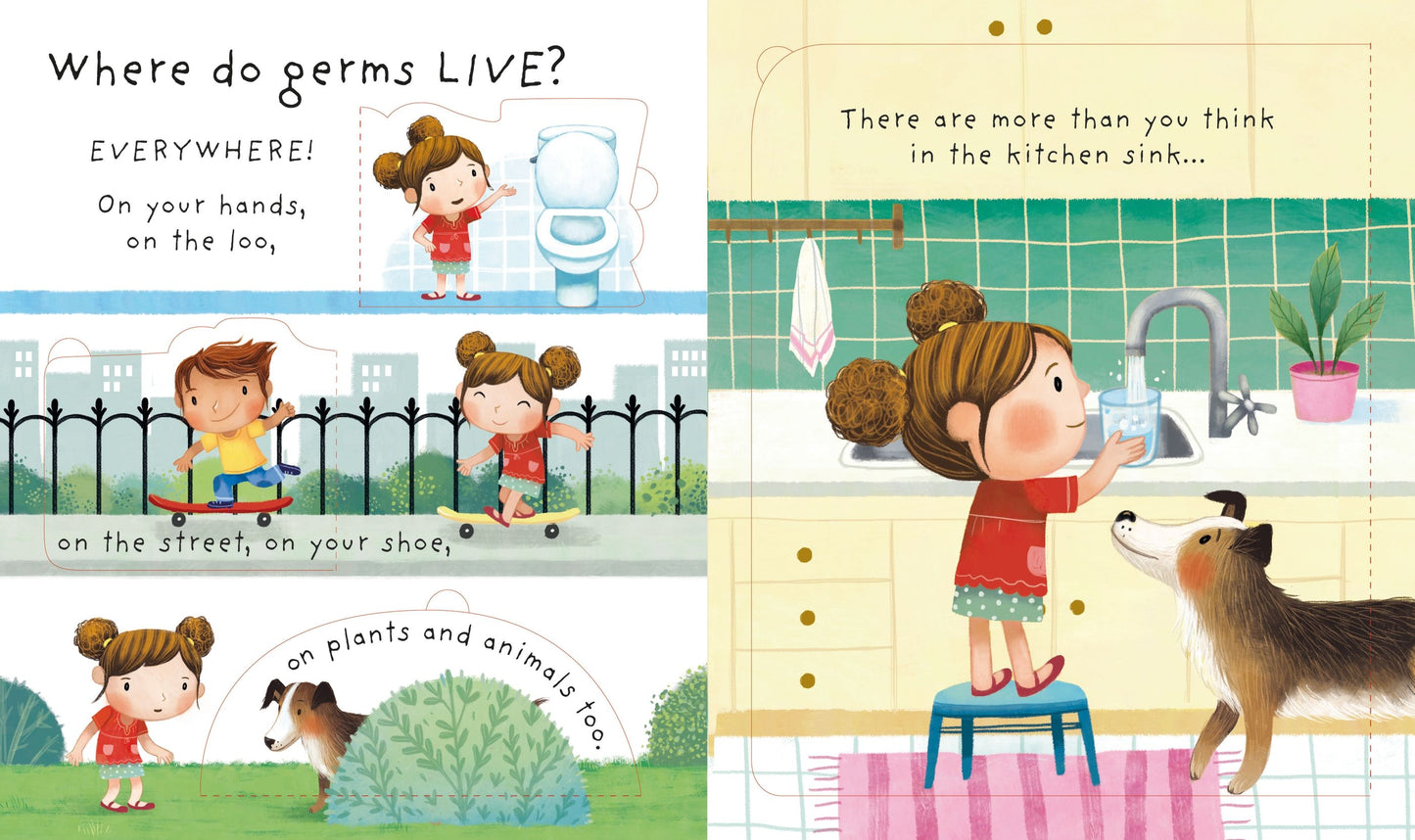 Carte clapete pentru copii - Very First Questions and Answers What are Germs, Usborne