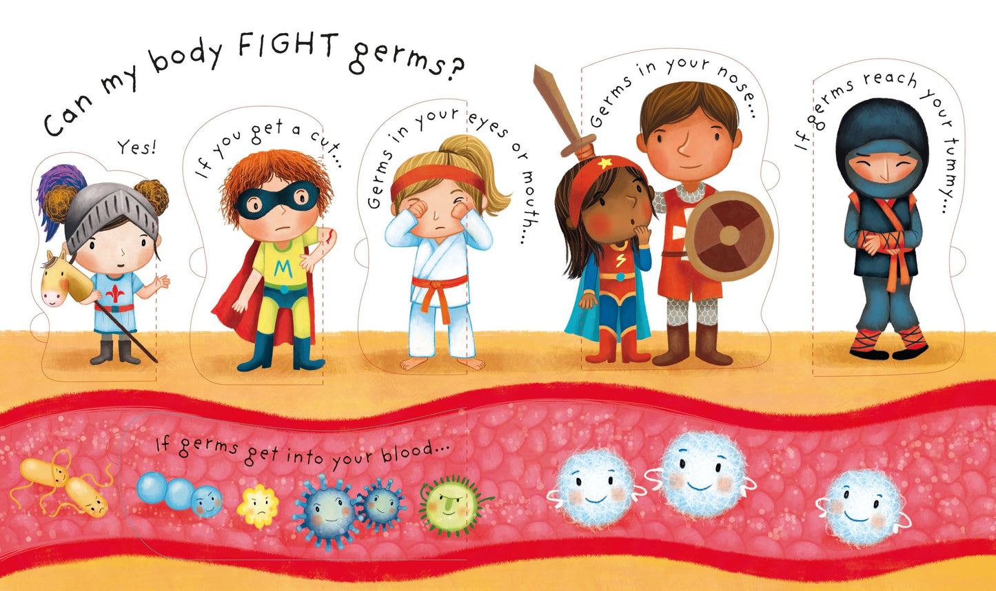 Carte clapete pentru copii - Very First Questions and Answers What are Germs, Usborne