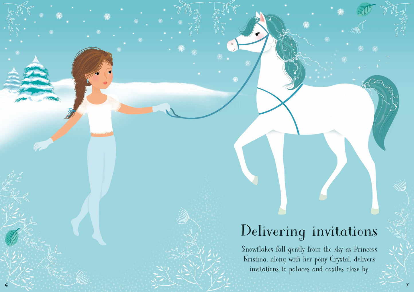 Carte stickere - Little Sticker Dolly Dressing Snow Princess, Usborne
