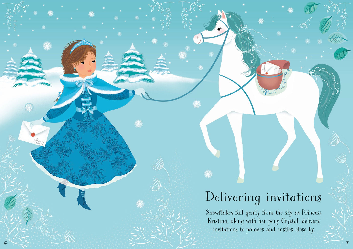 Carte stickere - Little Sticker Dolly Dressing Snow Princess, Usborne