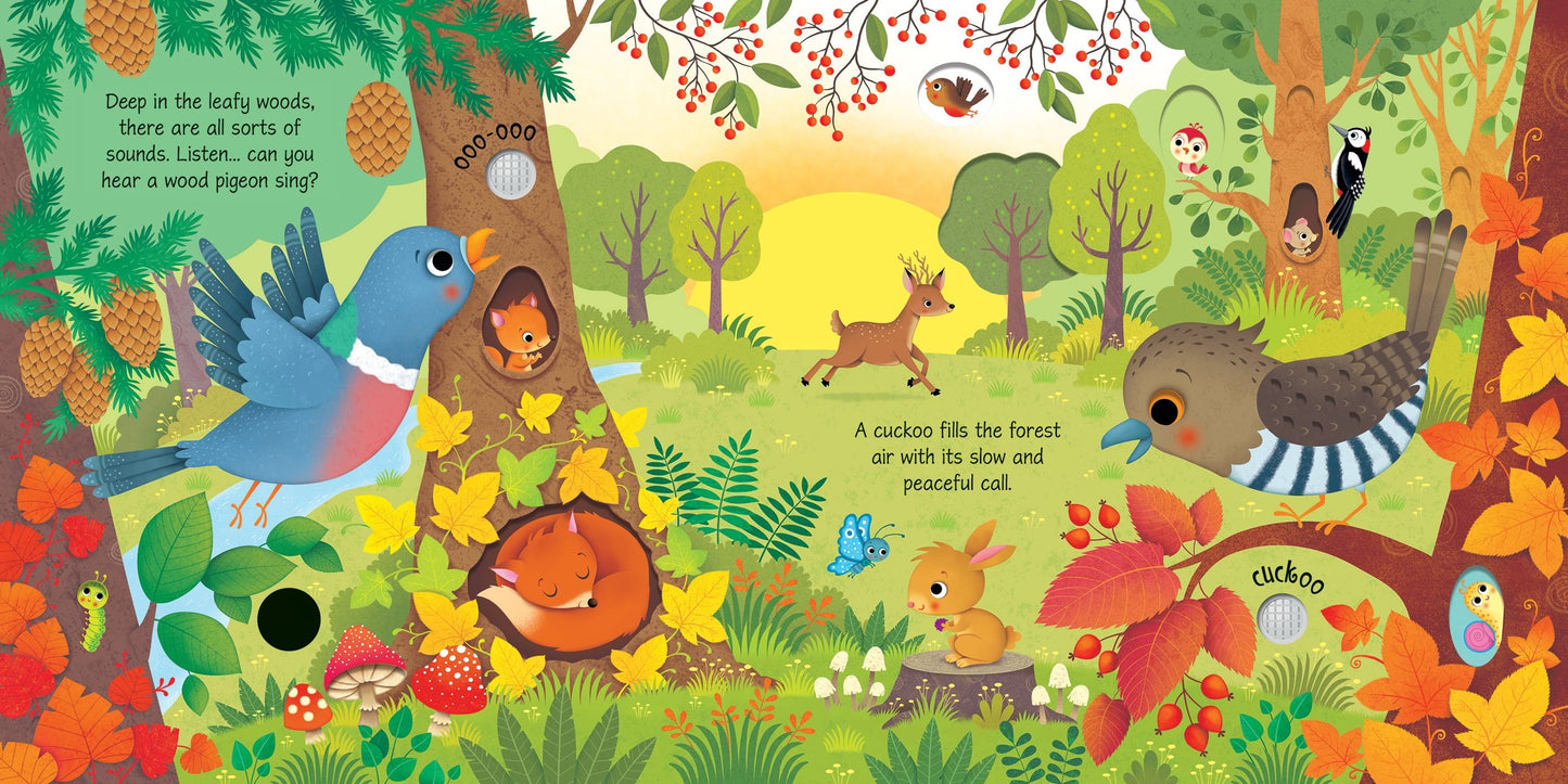 Carte cu sunete - Woodland Sounds, Usborne