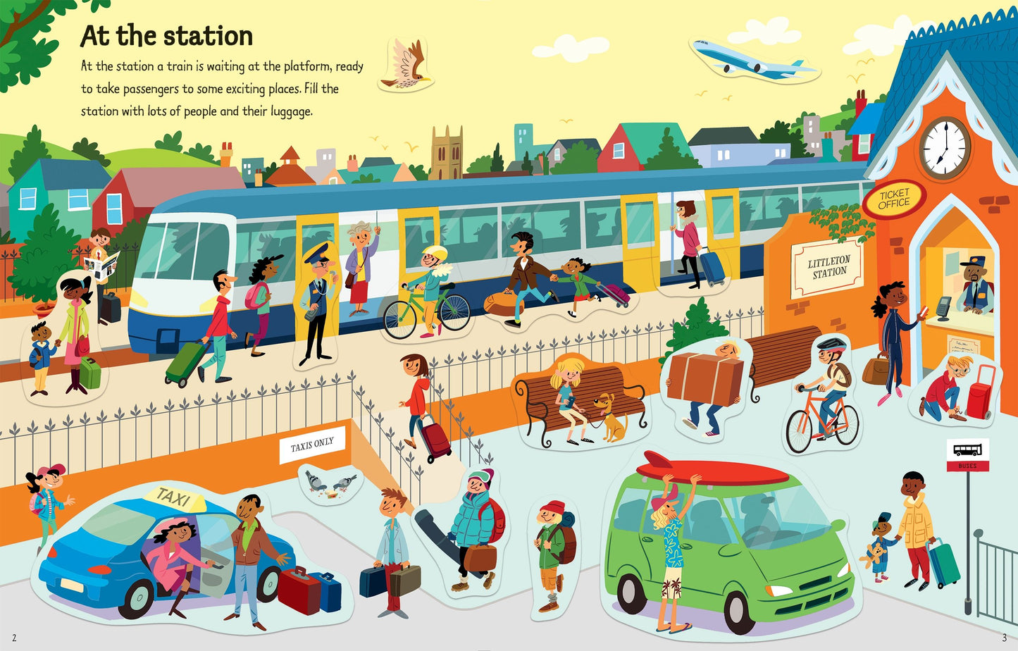 Carte stickere - First Sticker Book Travel, Usborne