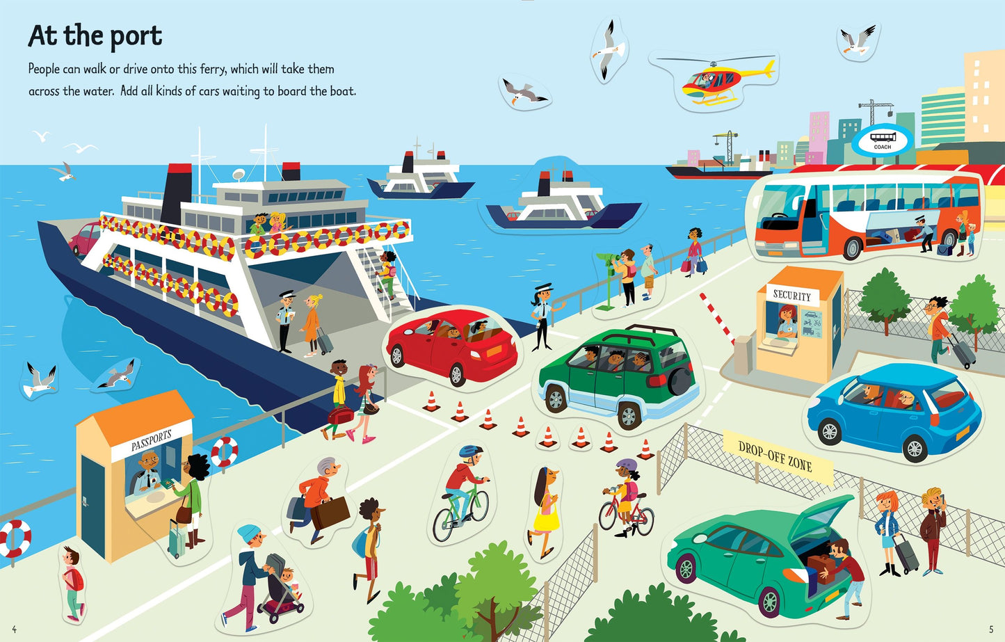 Carte stickere - First Sticker Book Travel, Usborne