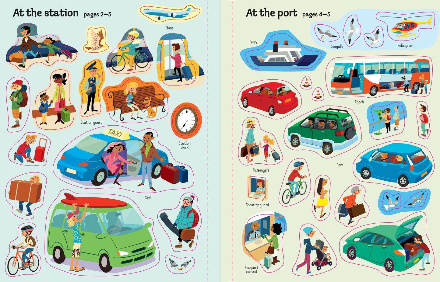 Carte stickere - First Sticker Book Travel, Usborne