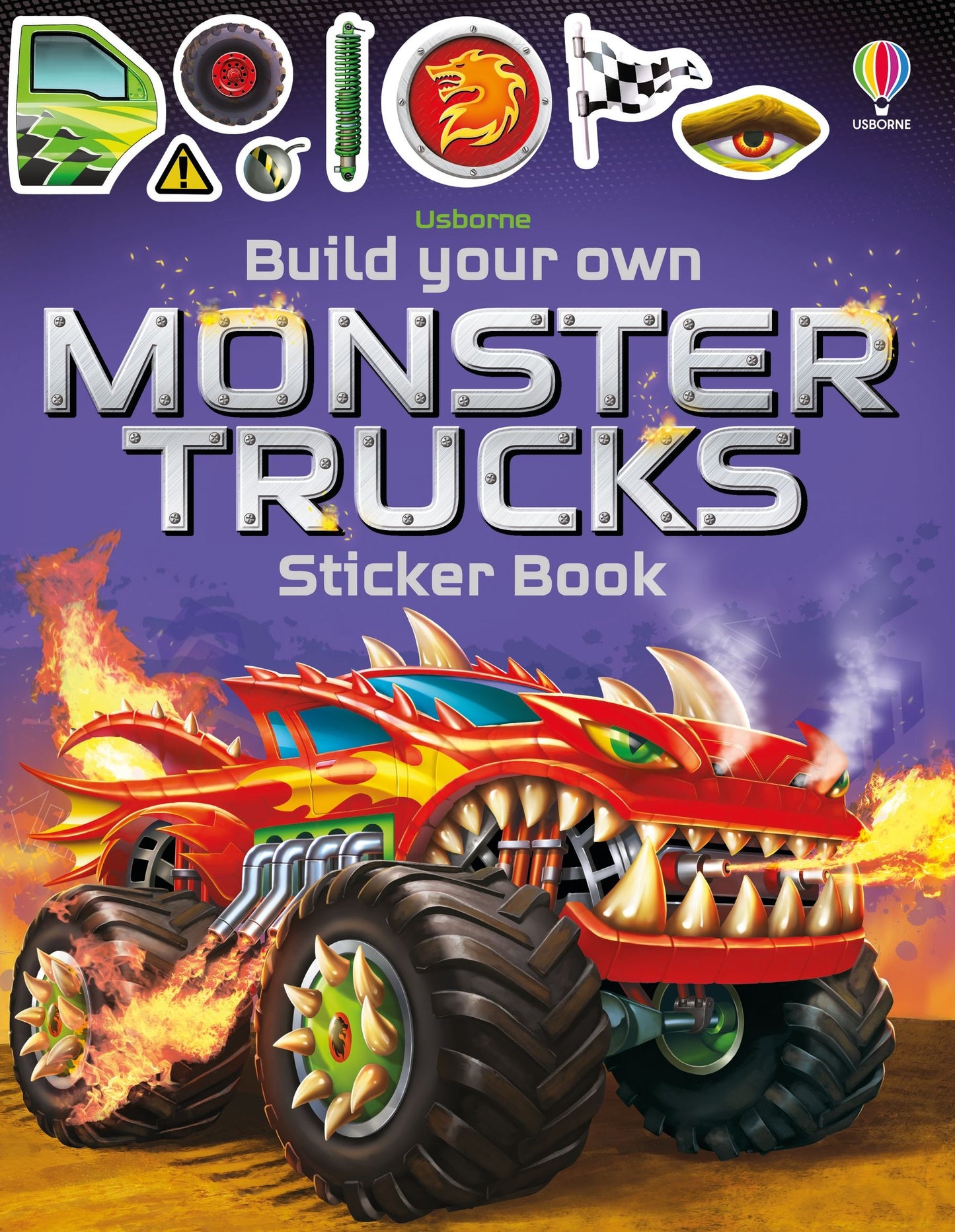 Carte stickere - Build Your Own Monster Trucks Sticker Book, Usborne