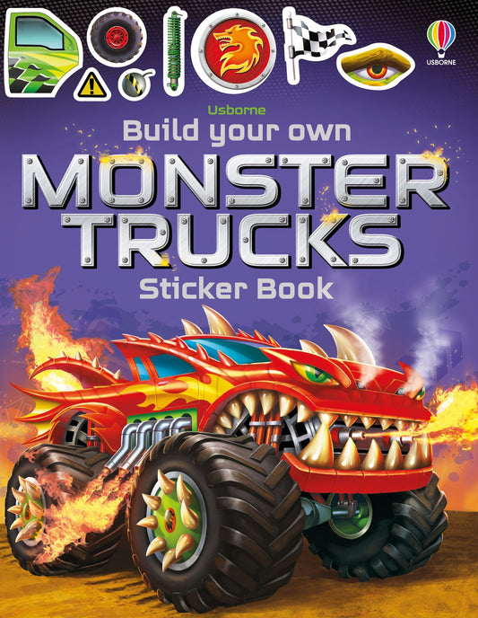 Carte stickere - Build Your Own Monster Trucks Sticker Book, Usborne