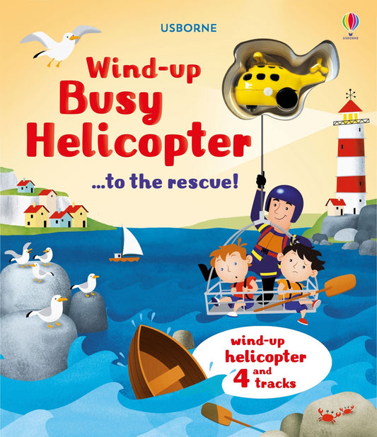 Set puzzle si carte - Wind-Up Busy Helicopter...to the Rescue!, Usborne