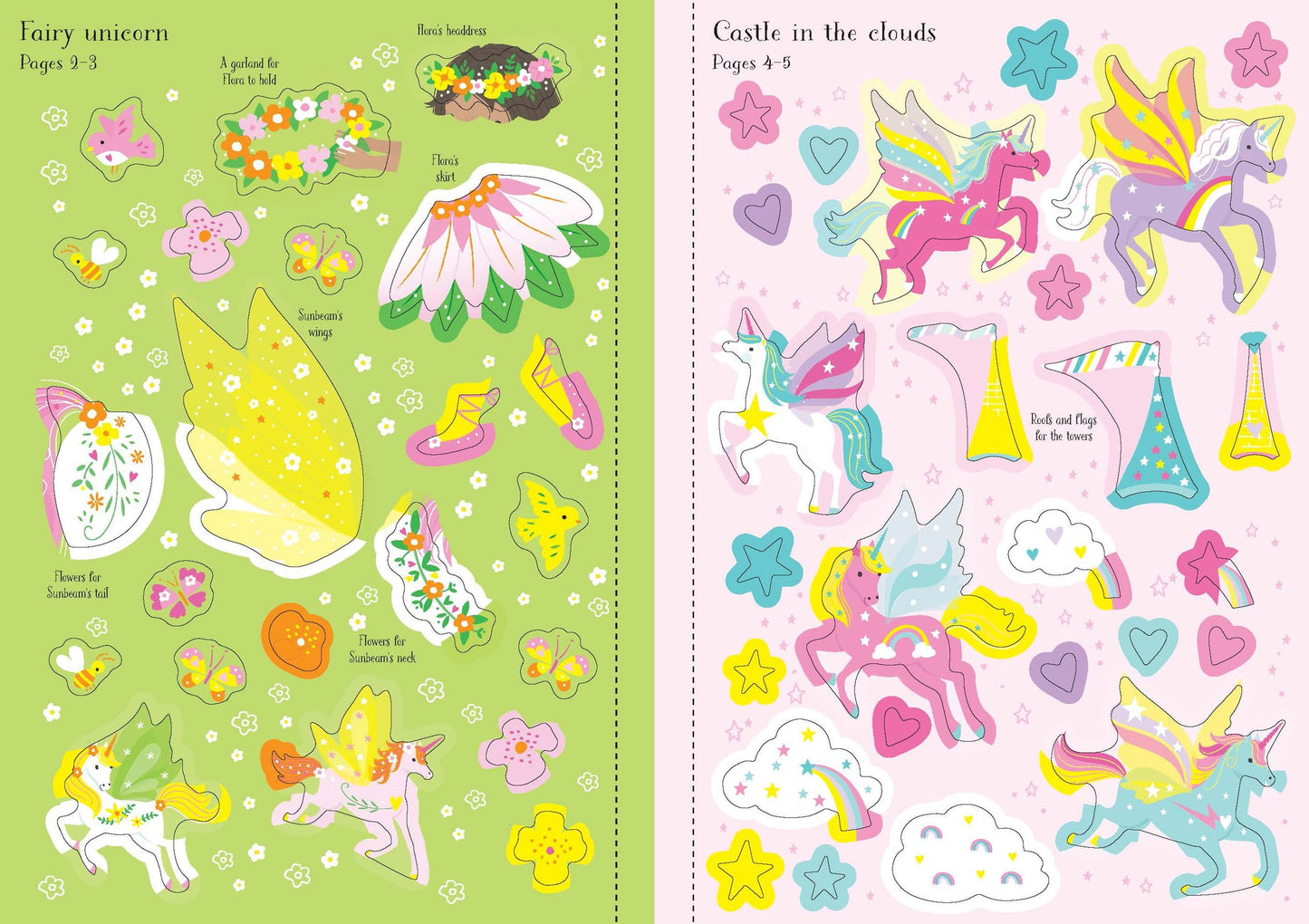 Carte stickere - Little Sticker Dolly Dressing Unicorns, Usborne
