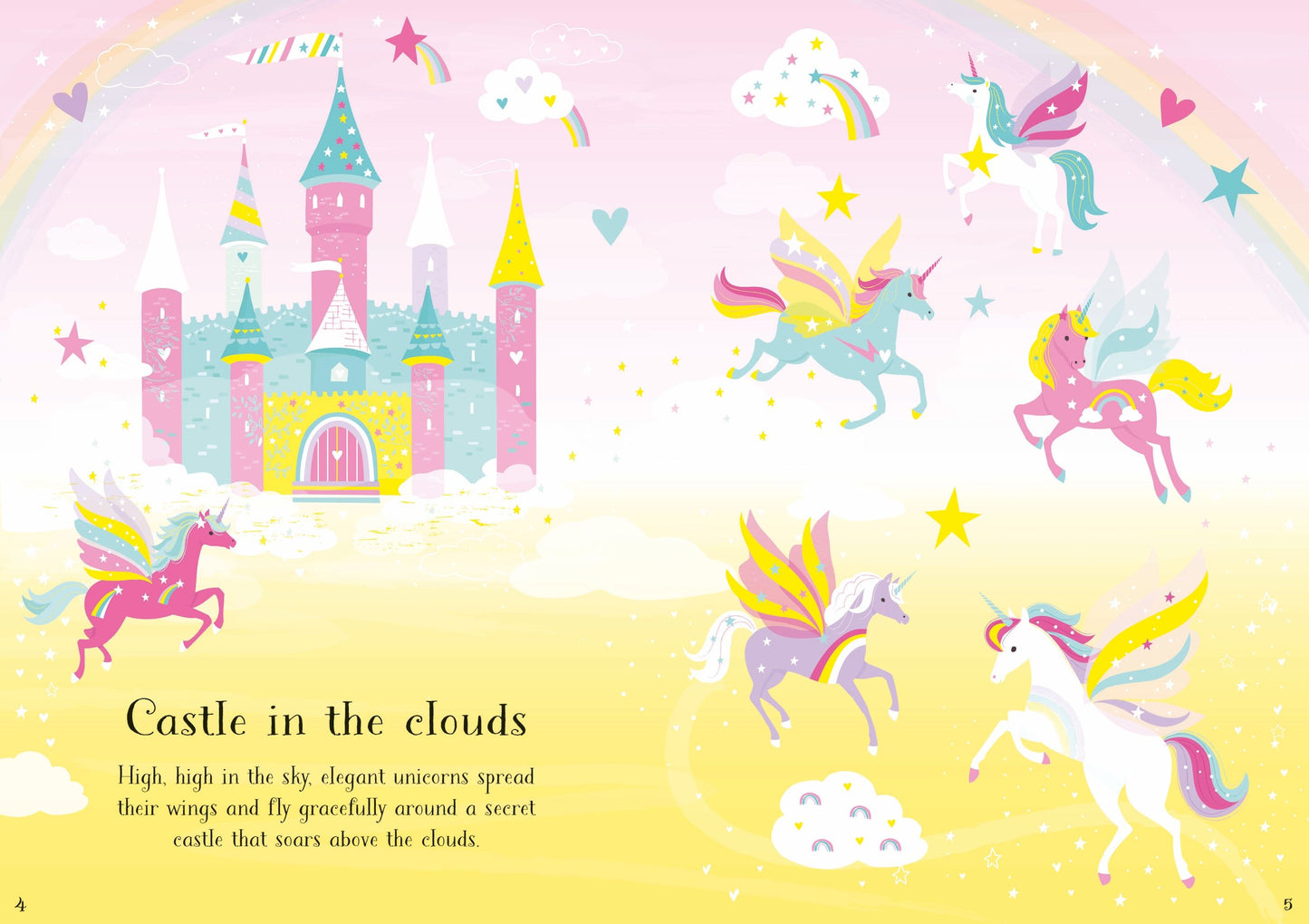 Carte stickere - Little Sticker Dolly Dressing Unicorns, Usborne