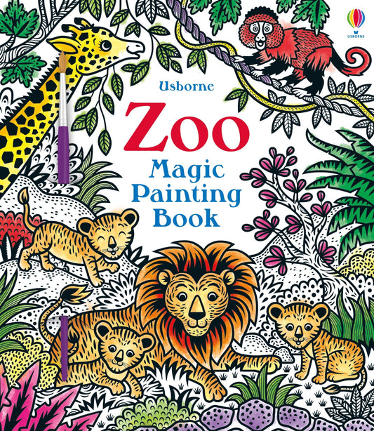 Carte pictura cu apa - Zoo Magic Painting Book, Usborne