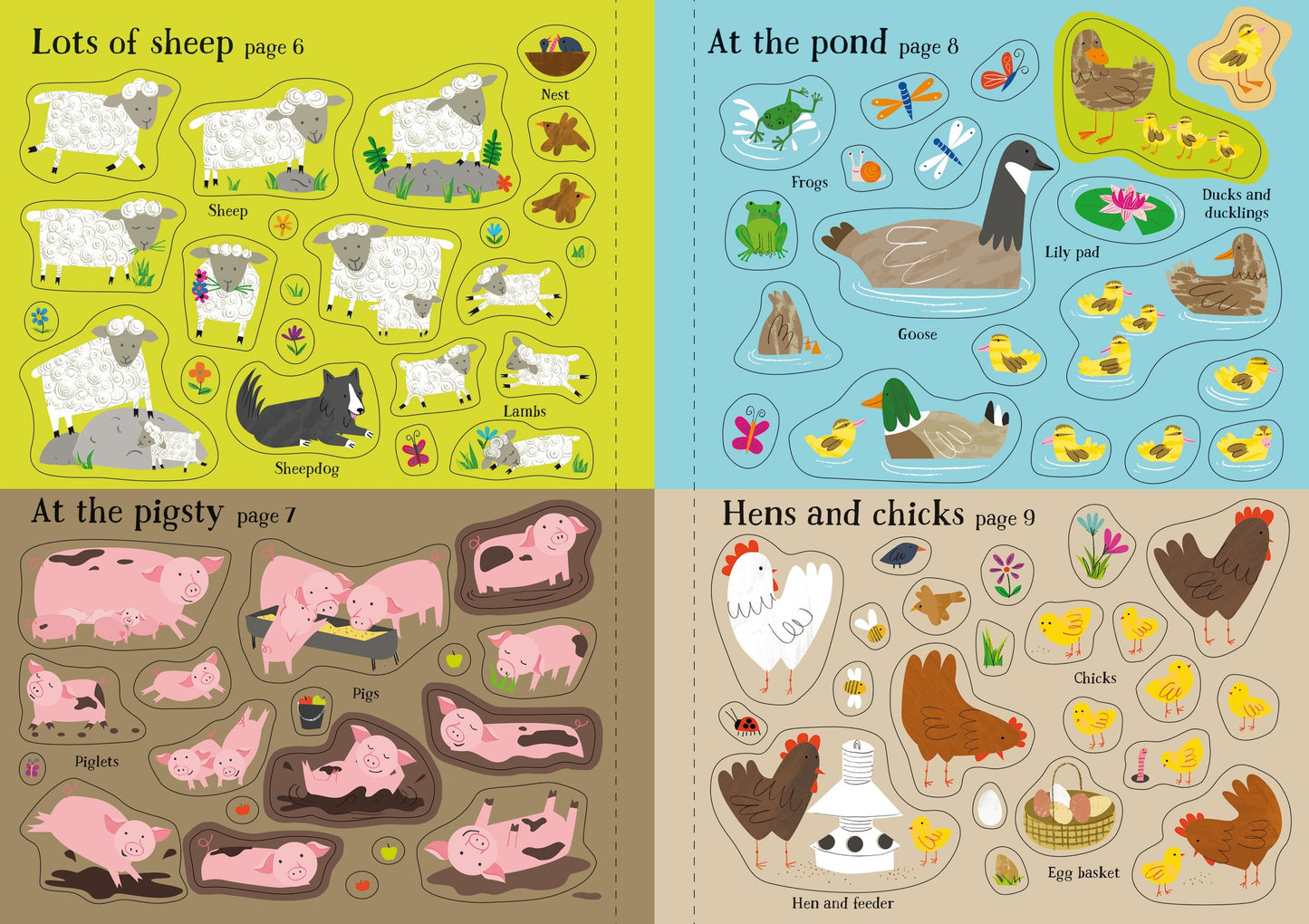 Carte stickere - Little First Stickers Farm, Usborne