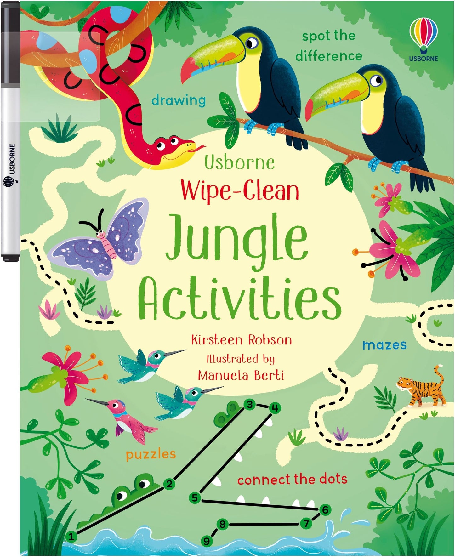 Carte copii - Wipe Clean Jungle Activities, Usborne