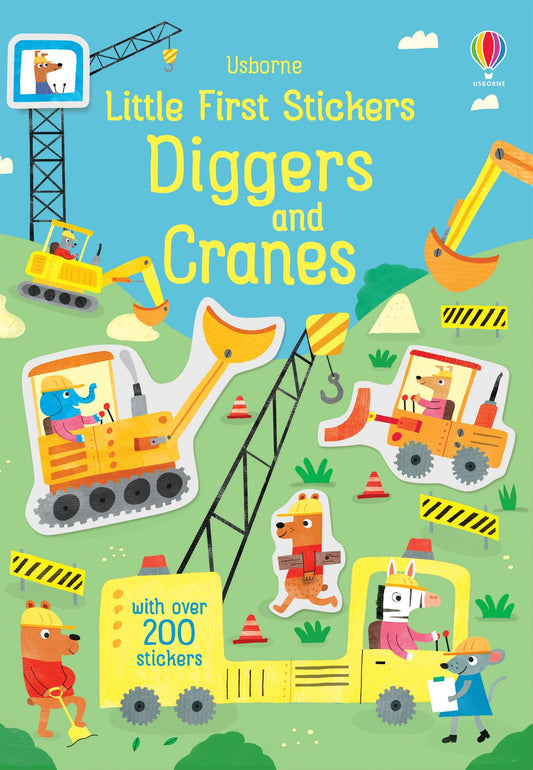 Carte stickere - Little First Stickers Diggers And Cranes, Usborne