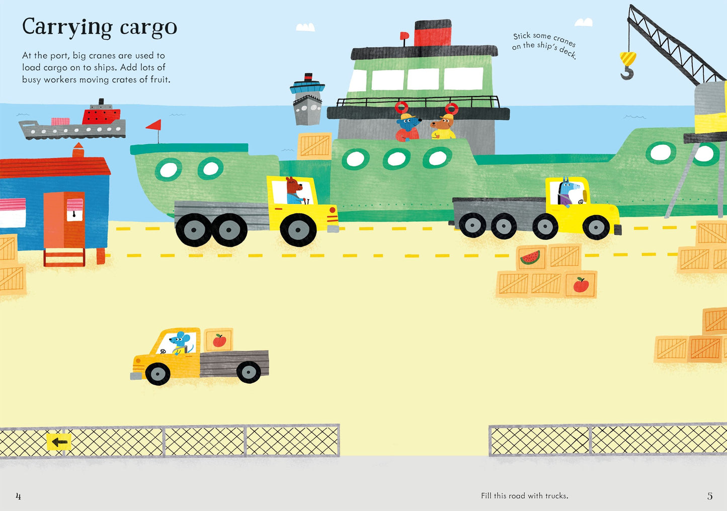 Carte stickere - Little First Stickers Diggers And Cranes, Usborne