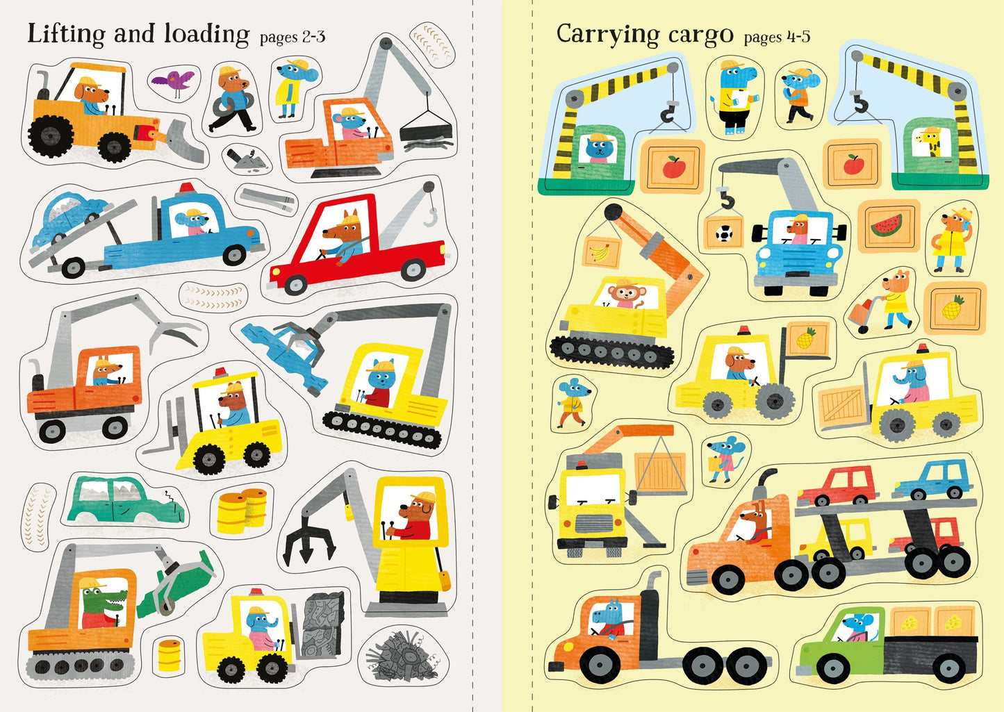 Carte stickere - Little First Stickers Diggers And Cranes, Usborne