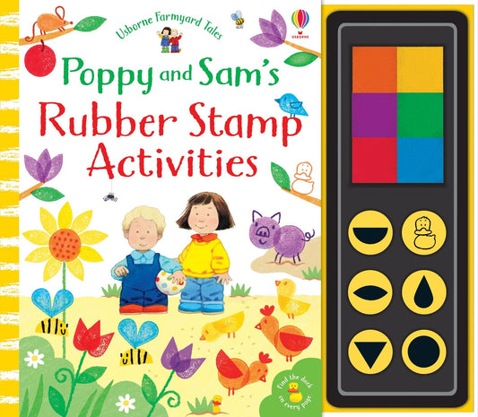 Carte cu activitati de pictat - Poppy and Sam's Rubber Stamp Activities, Usborne