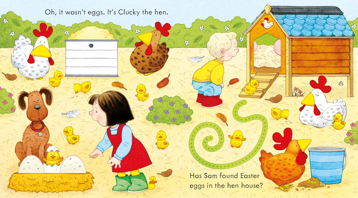 Carte senzoriala - Poppy and Sam's Easter Egg Hunt, Usborne, 1 an+