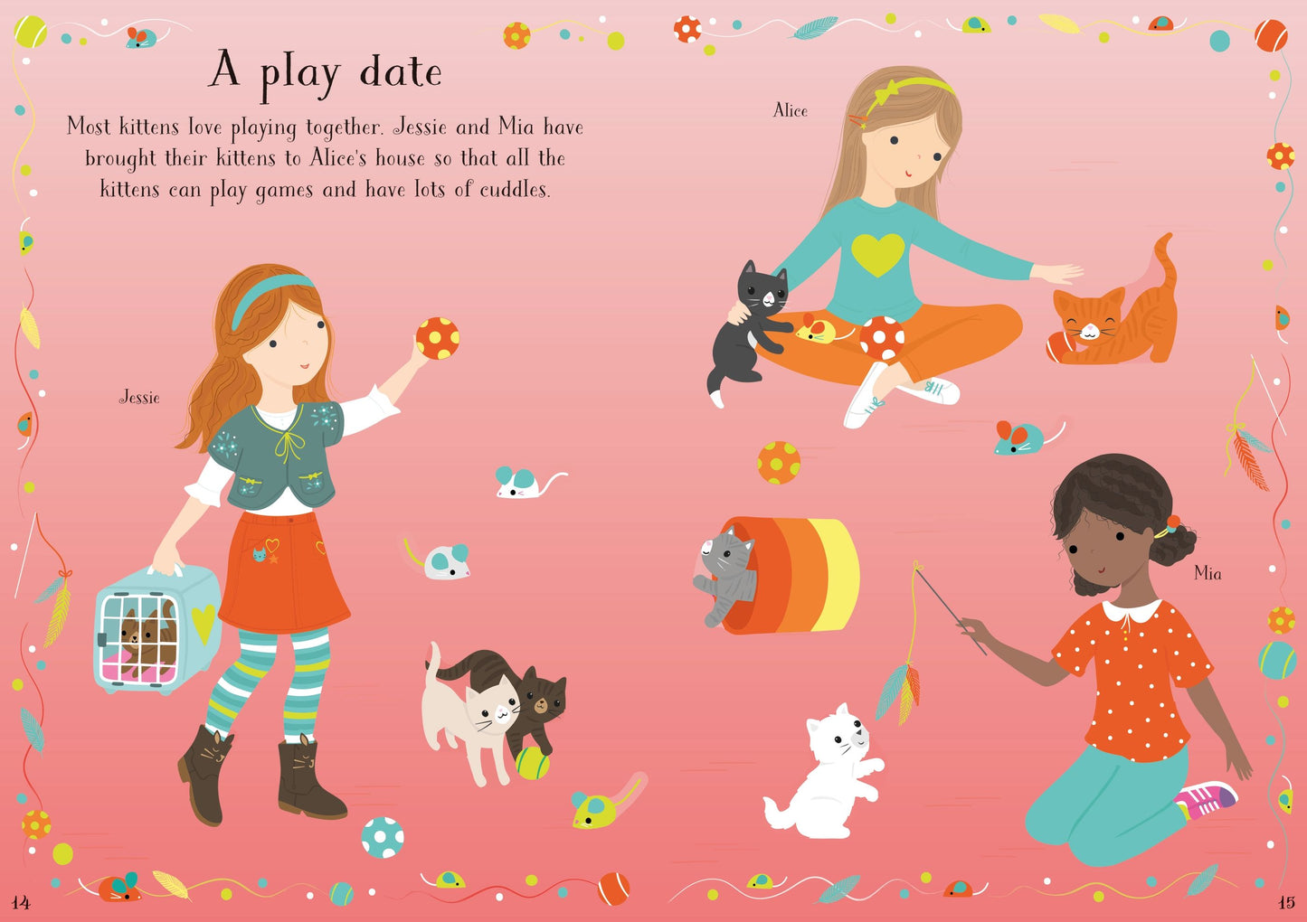 Carte stickere - Little Sticker Dolly Dressing Kittens, Usborne