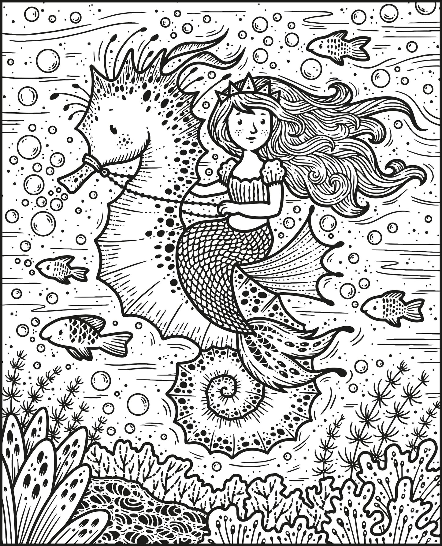 Carte de pictură cu apă - Mermaids Magic Painting Book, Usborne, 4 ani+