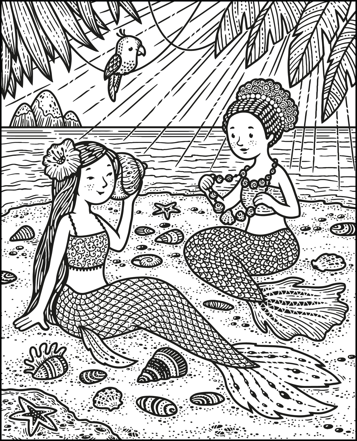 Carte de pictură cu apă - Mermaids Magic Painting Book, Usborne, 4 ani+