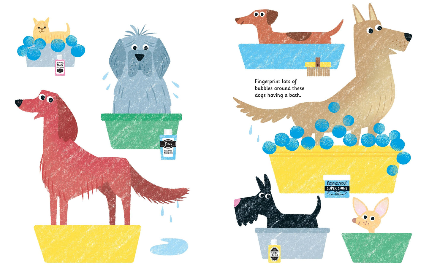 Carte copii - Fingerprint Activities Cats And Dogs, Usborne
