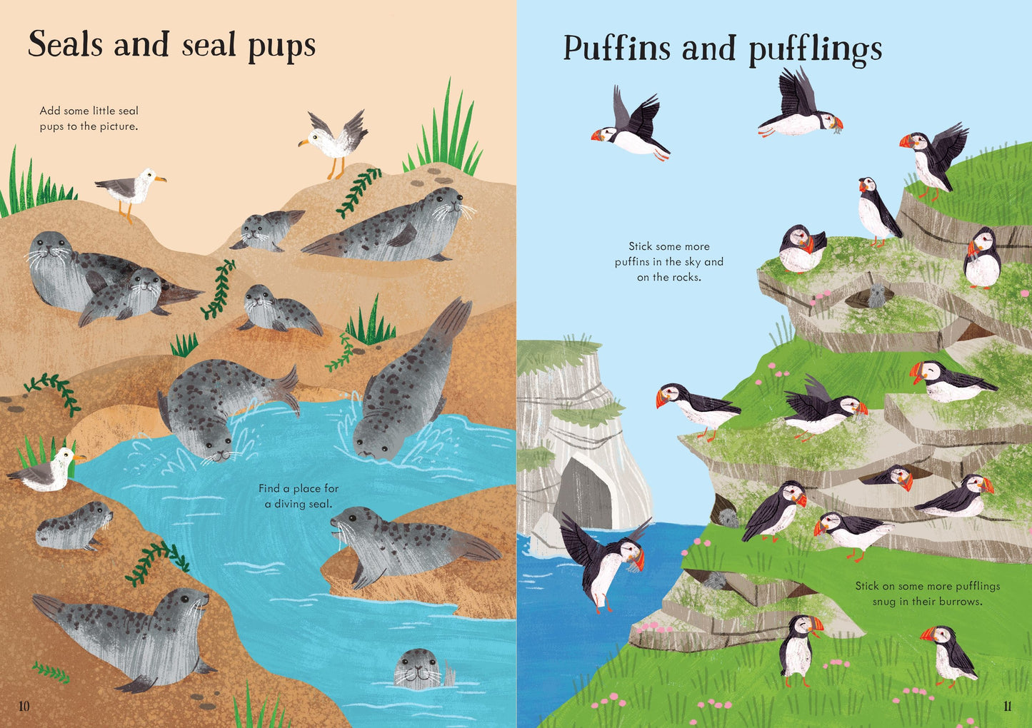 Carte stickere - Little First Stickers Seashore, Usborne