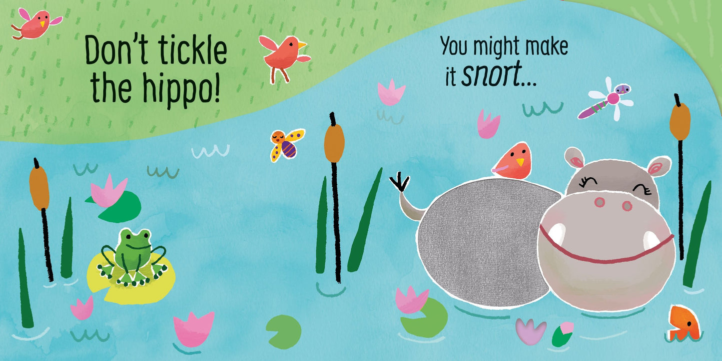 Carte senzoriala cu sunete - Don't Tickle the Hippo!, Usborne