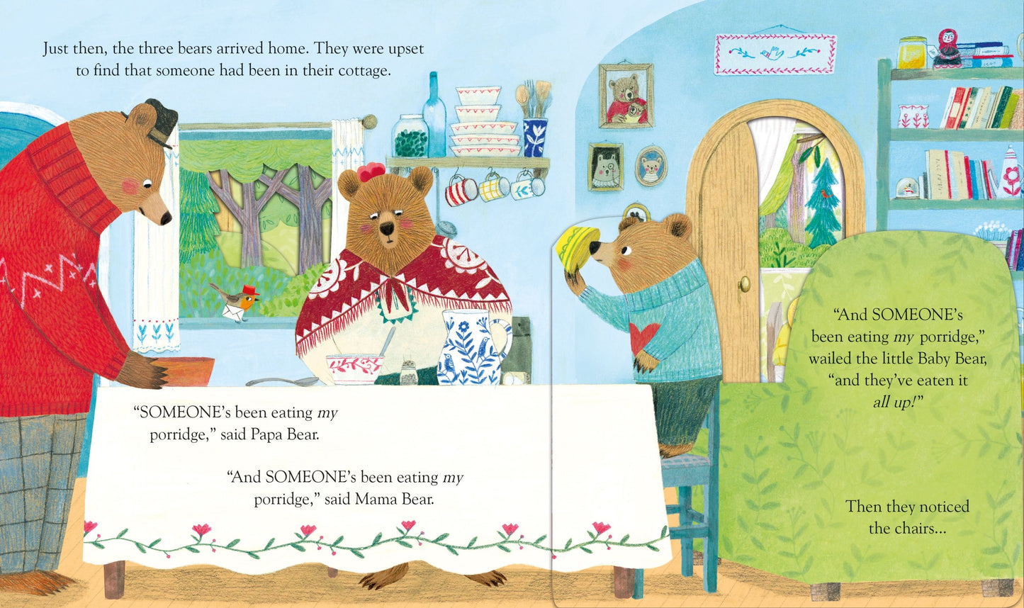 Carte - Peep Inside a Fairy Tale Goldilocks and the Three Bears, Usborne