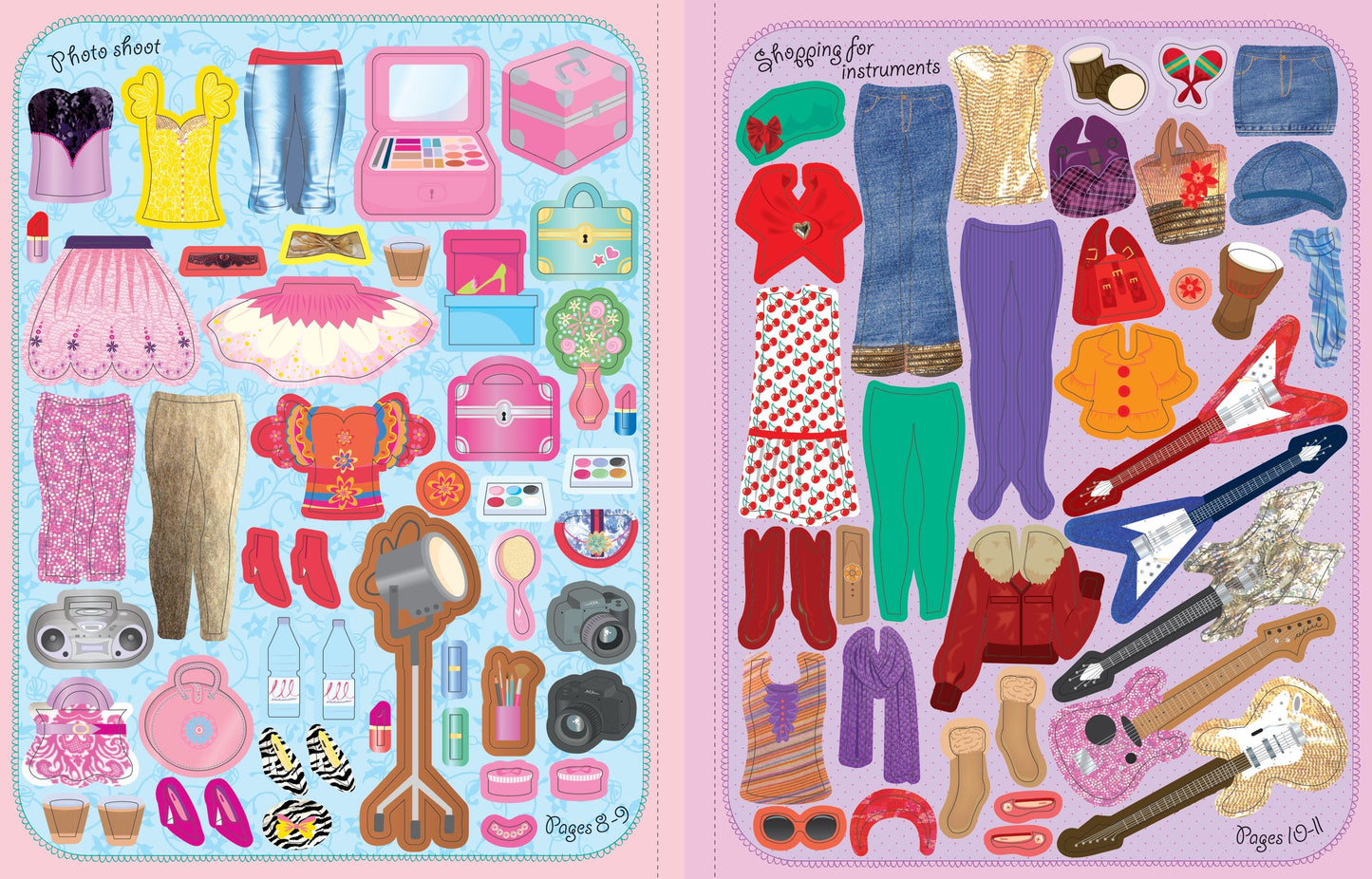 Carte stickere - Sticker Dolly Dressing  Popstars, Usborne