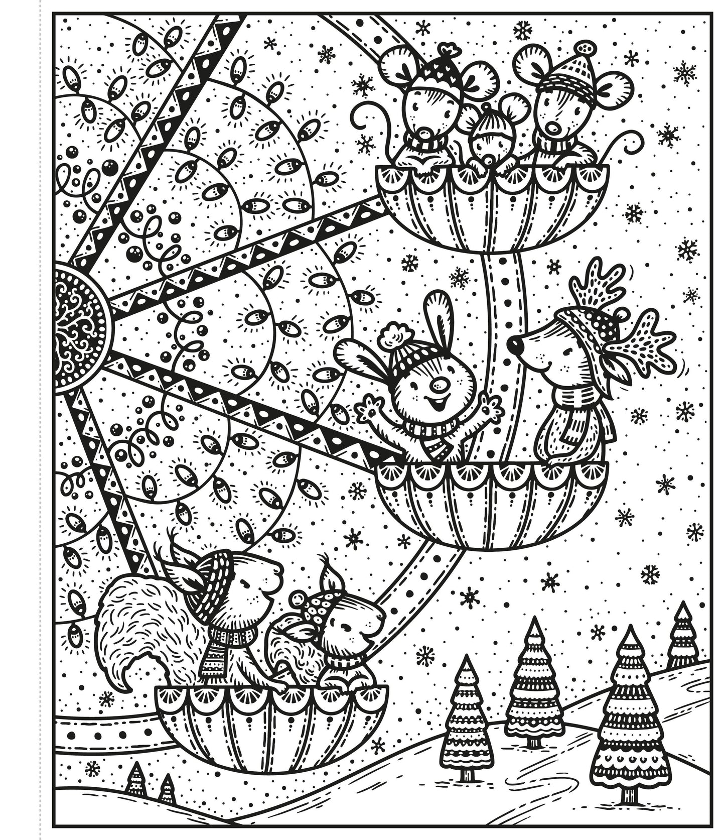 Carte pictura cu apa - Enchanted Christmas Magic Painting Book, Usborne