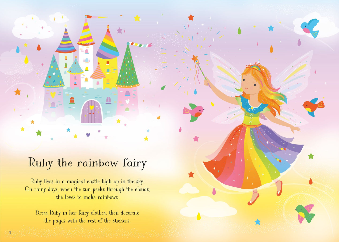 Carte stickere - Sdd Little Sticker Dolly Dressing Rainbow Fairy, Usborne
