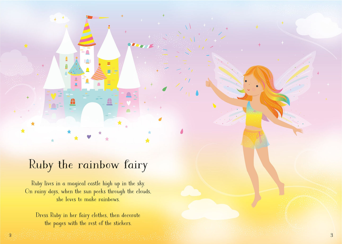 Carte stickere - Sdd Little Sticker Dolly Dressing Rainbow Fairy, Usborne