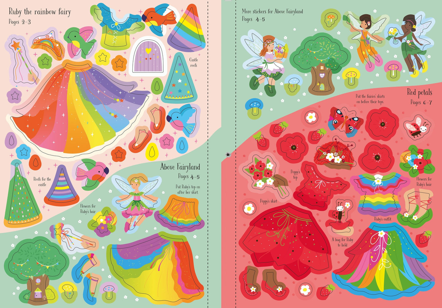 Carte stickere - Sdd Little Sticker Dolly Dressing Rainbow Fairy, Usborne