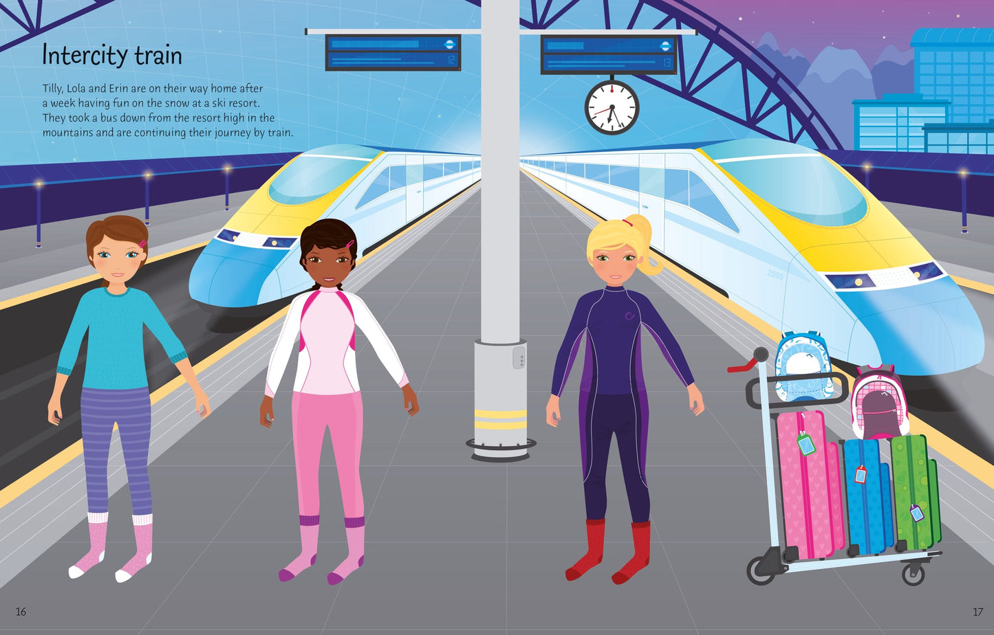 Carte stickere - Sticker Dolly Dressing  Travel, Usborne