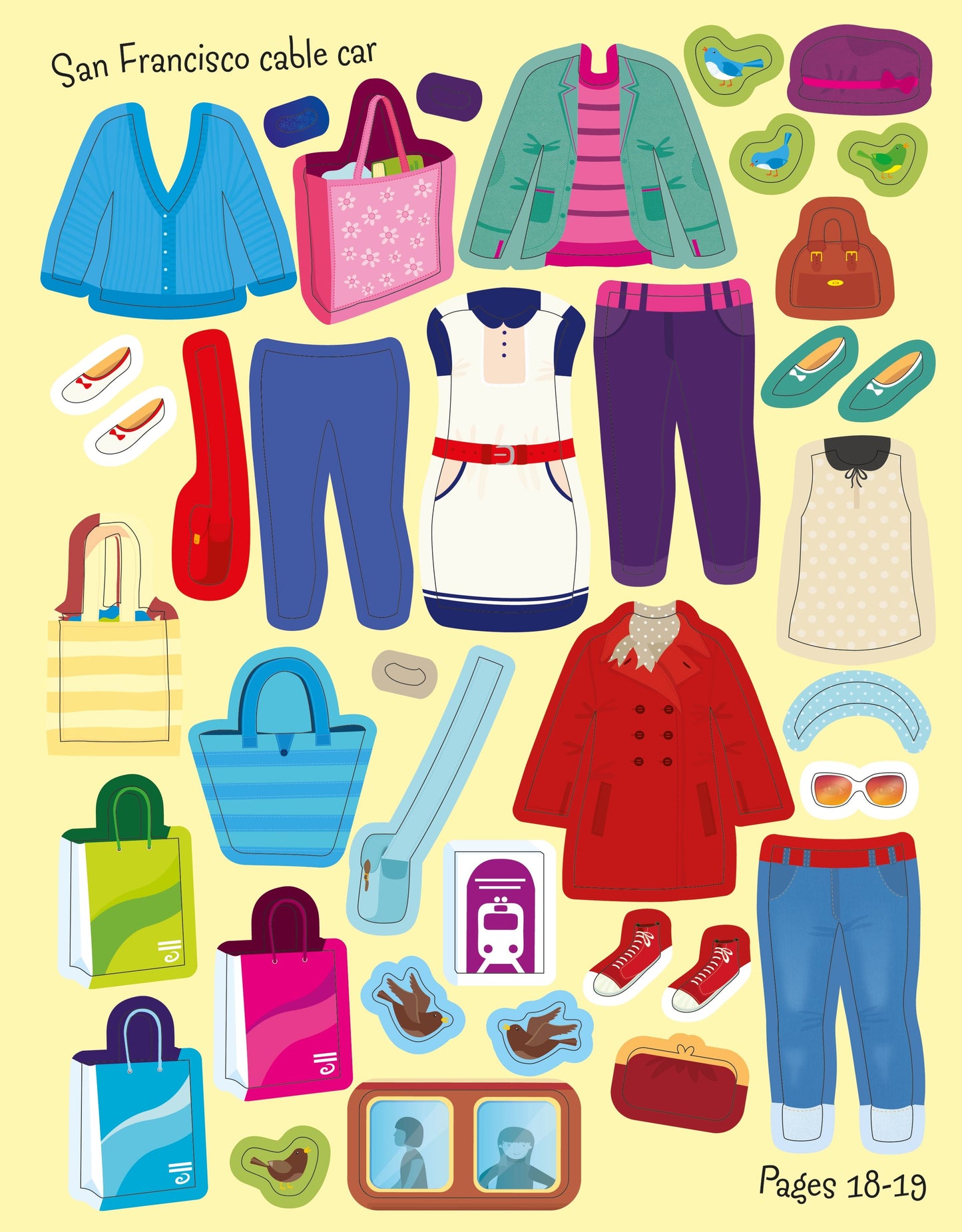 Carte stickere - Sticker Dolly Dressing  Travel, Usborne