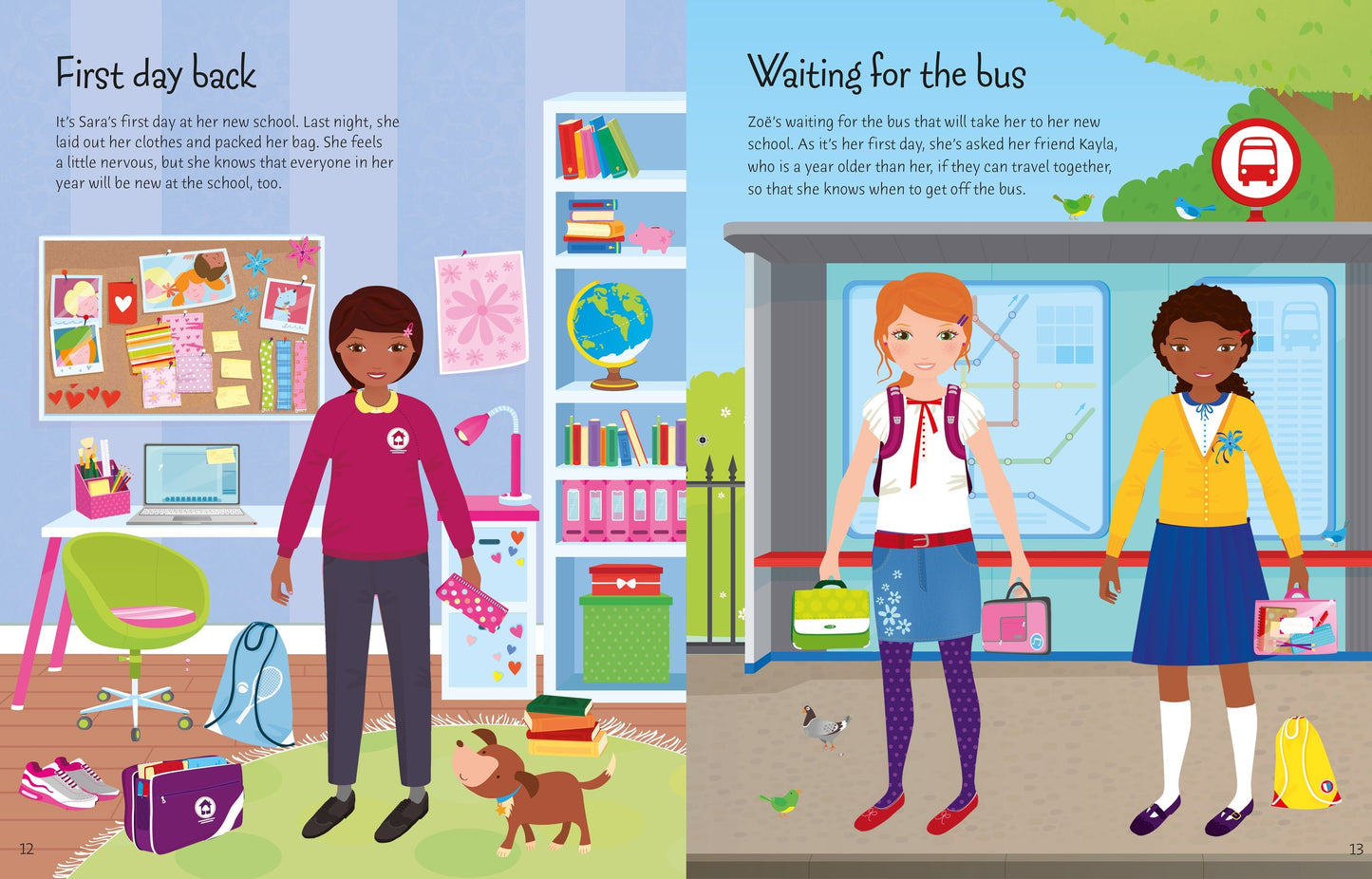 Carte stickere - Sticker Dolly Dressing  Back To School, Usborne
