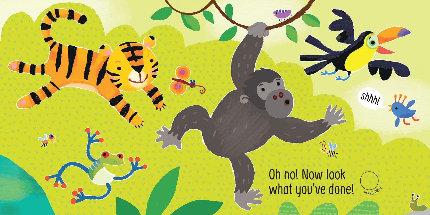 Carte senzoriala cu sunete - Don't Tickle the Tiger!, Usborne