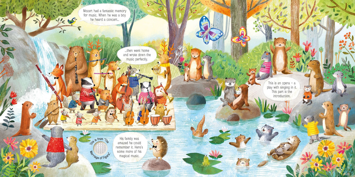 Carte muzicală - The Animal Orchestra Plays Mozart, Usborne