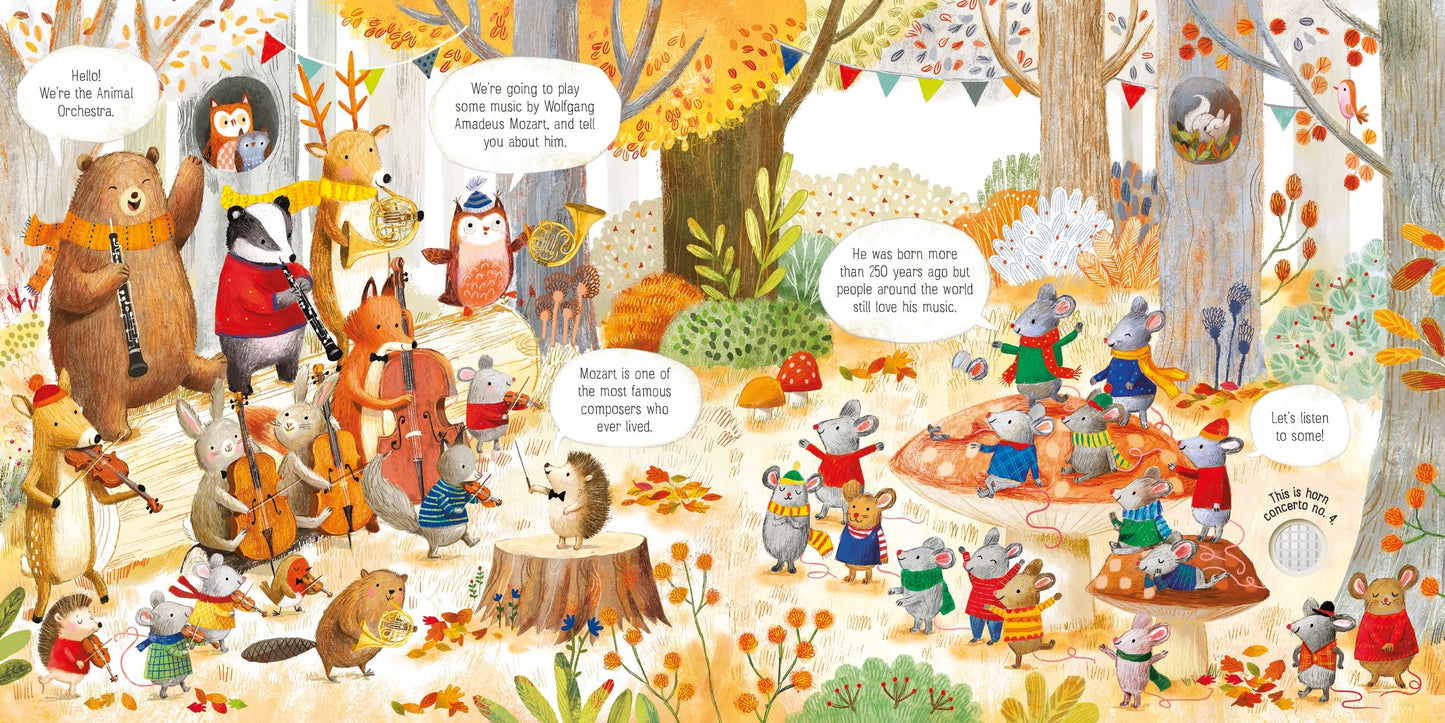 Carte muzicală - The Animal Orchestra Plays Mozart, Usborne
