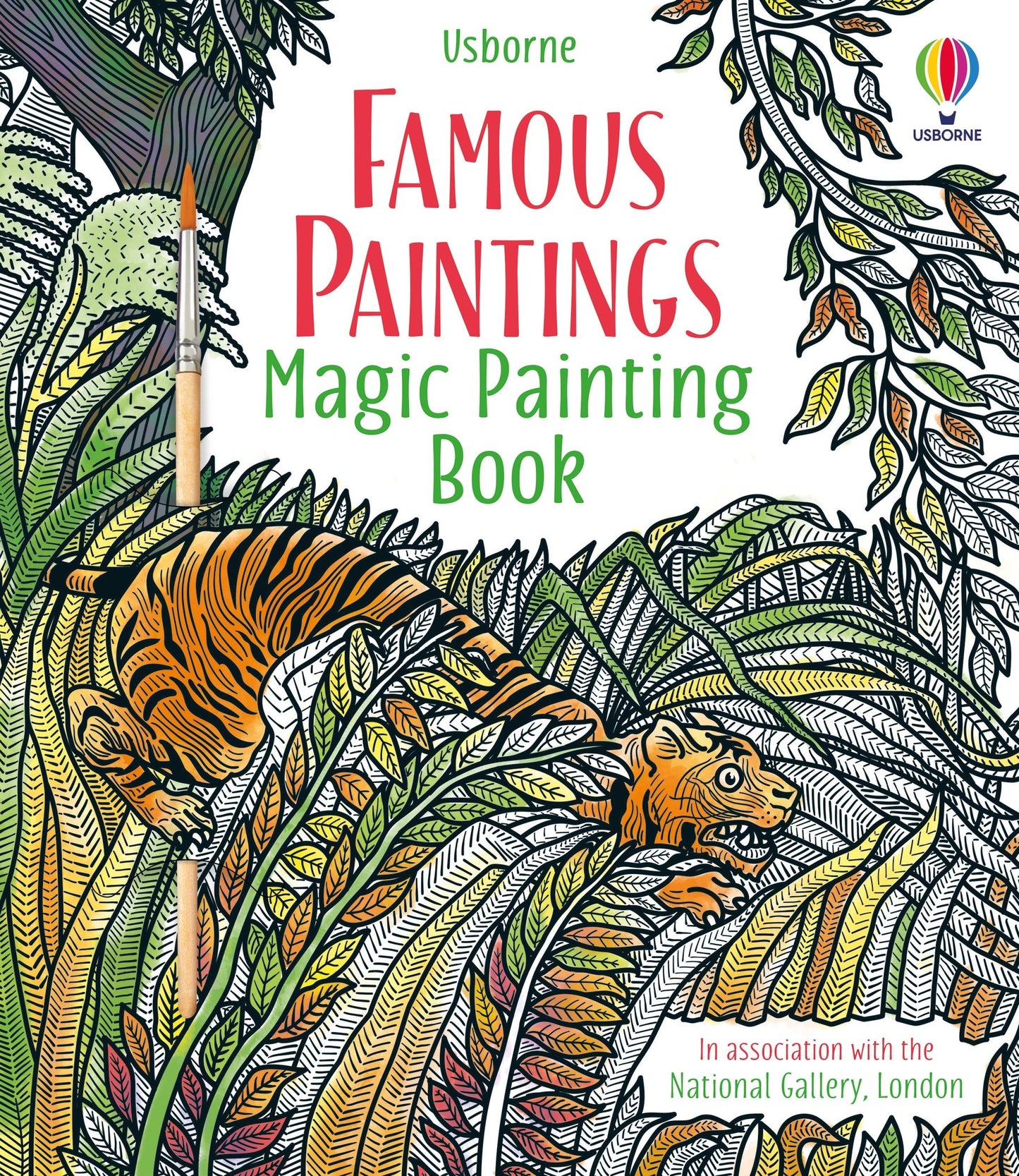 Carte de pictură cu apă - Magic Painting Famous Paintings, Usborne