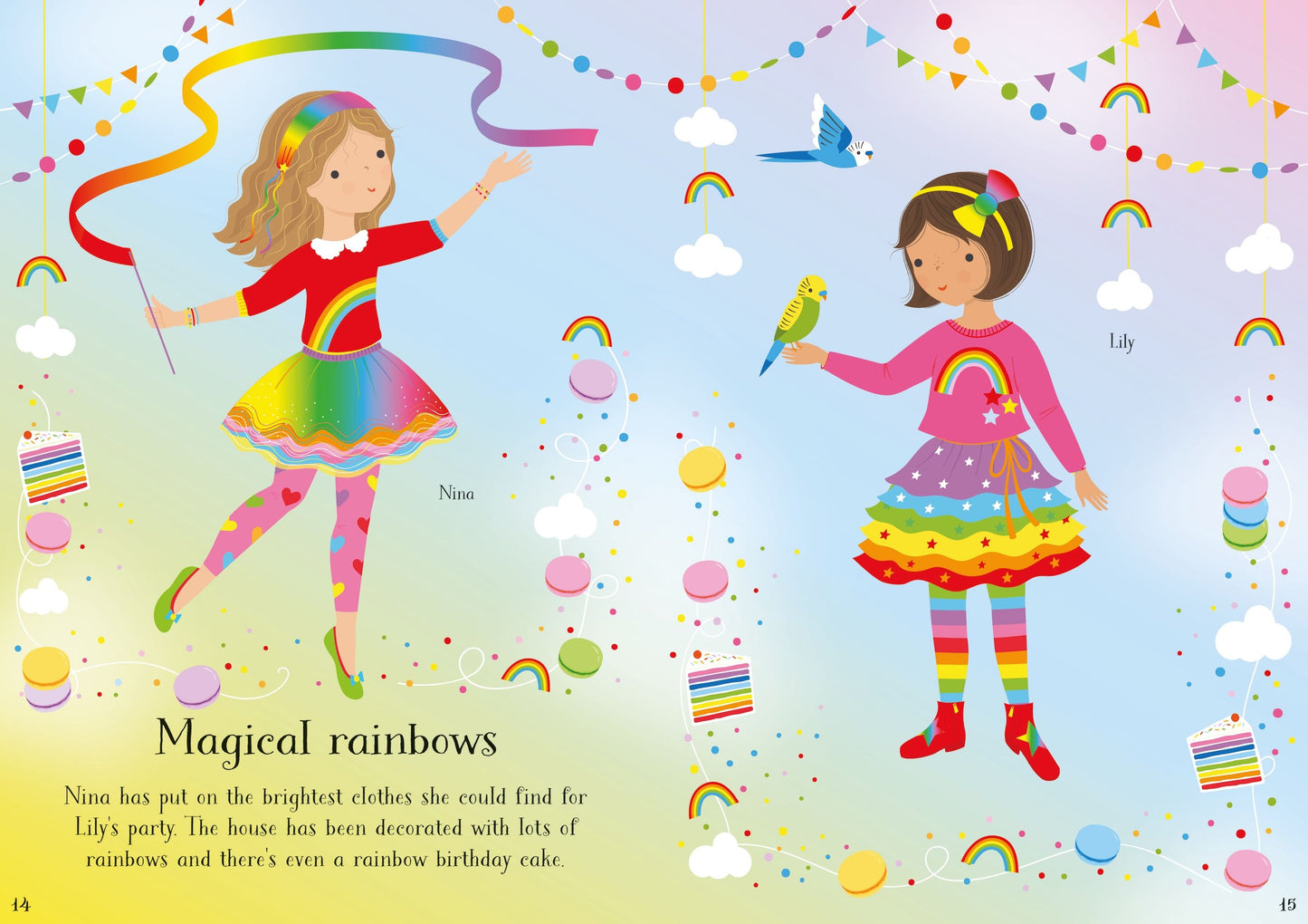 Carte stickere - Sdd Little Sticker Dolly Dressing Parties, Usborne