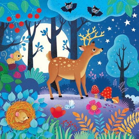 Set puzzle si carte - Usborne Book And 3 Jigsaws: Woodland, Usborne