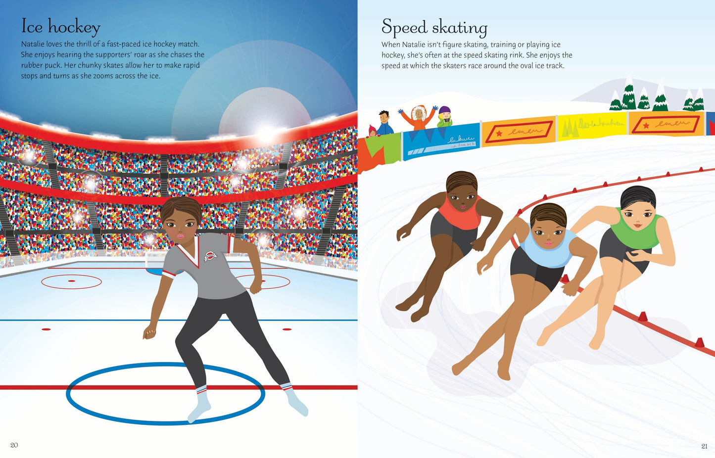 Carte stickere - Sticker Dolly Dressing  Ice Skaters, Usborne
