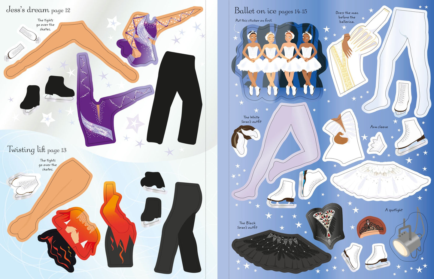 Carte stickere - Sticker Dolly Dressing  Ice Skaters, Usborne