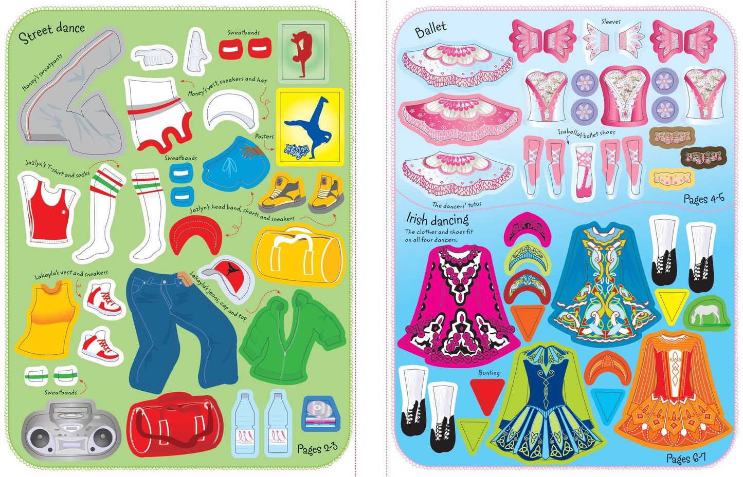 Carte stickere - Sticker Dolly Dressing  Dancers, Usborne
